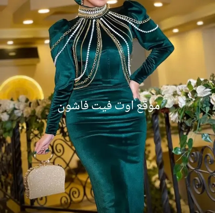 موضه فساتين 2024 فساتين سهره طويله للمحجبات 2024